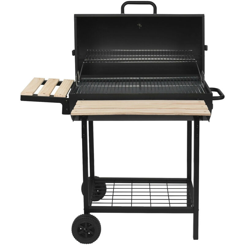 barbacoa de carbón 76x33,5cm con carro - smoker one xl - robby -