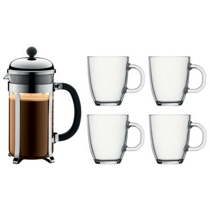 set cafetera + 4 tazas 30 cl - k1928-16cos - bodum -