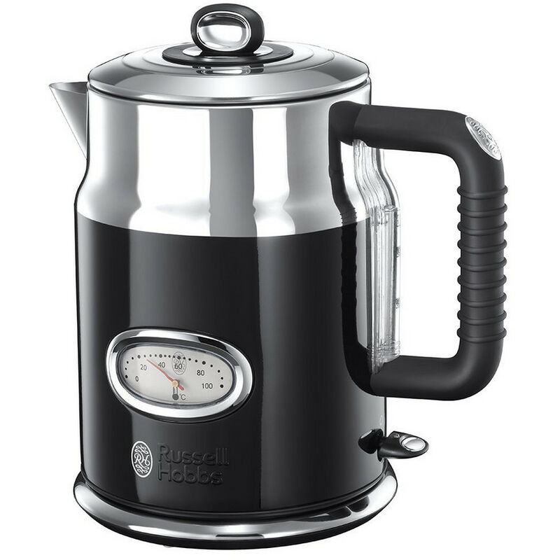 hervidor inalámbrico 1.7l 2400w negro / acero inoxidable - 21671-70 - russell hobbs -