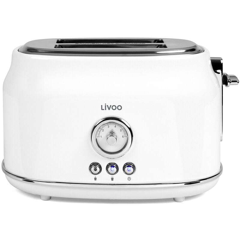 Tostadora 2 ranuras 815w blanco - dod181w - livoo -