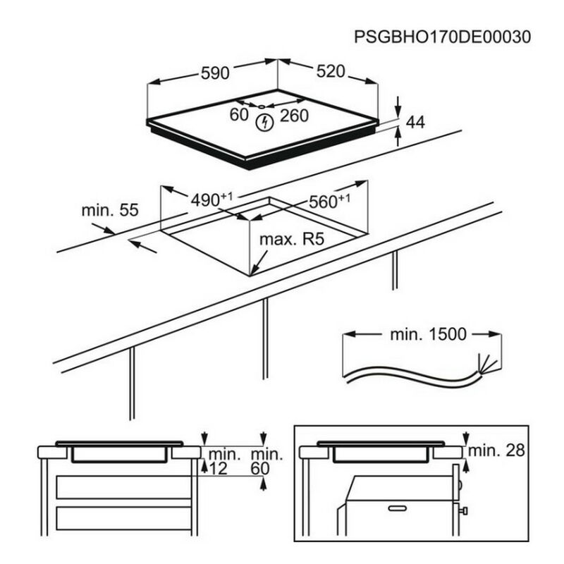 VITRO MXONDA MX-PI2612 2/INDUCCION (ANCASTRABLE Y PORTATIL)