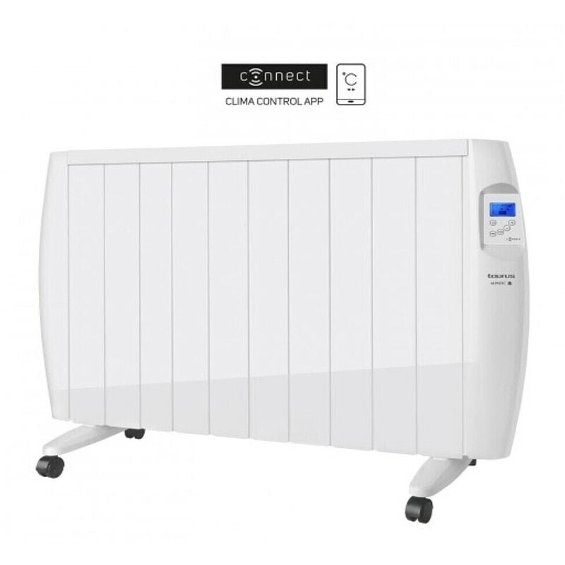 calentador eléctrico de inercia seco conectado 2000w blanco - malbork connect 2000 - taurus alpatec -