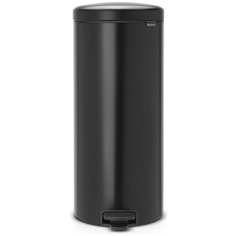 Cubo de basura con pedal 30l negro mate - bra-114540 - brabantia -