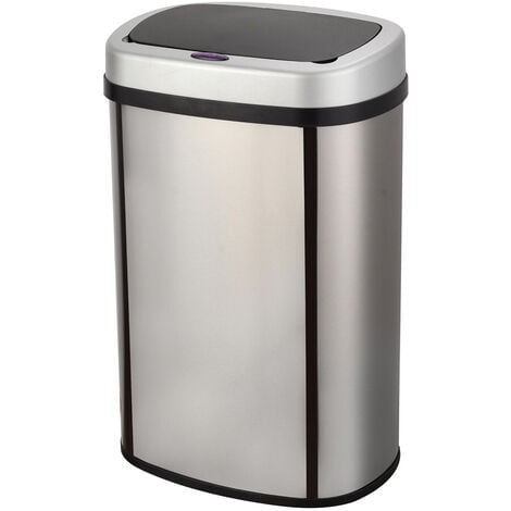 Bote de basura automático de acero inoxidable de 58l. - bat-58ls06a silvery - kitchen move -