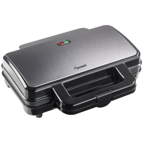 Cuisson Rapide Déjeuner Appareil à Croque-Monsieur XXL Steinborg - 4 Coins - Revêtement Antiadhésif - Cuisson Automatique - 1000W - Idéal Sandwichs Et Paninis Appareil Croque Monsieur 3 En 1