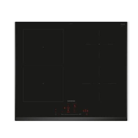 Placa vitrocerámica 60cm 4 fuegos 6900w negra - ED651HSB1E - siemens 