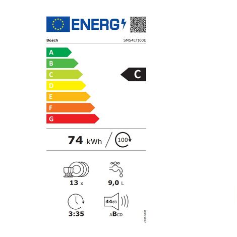 lavavajillas 60 pl c 44db acero inoxidable - SMS4ETI00E - bosch 