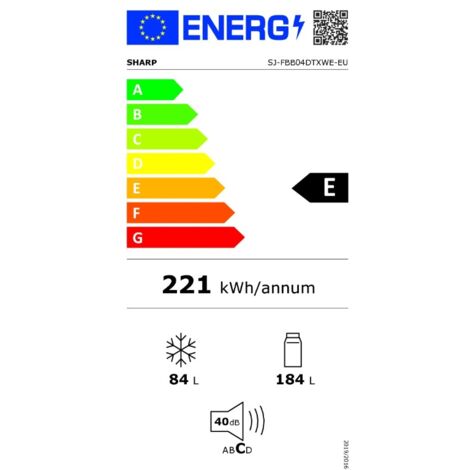 frigorífico combinado 268l 60cm estático blanco - SJFBB04DTXWE - sharp -