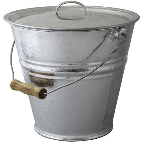 cubo con tapa en acero galvanizado 10l - 040125 - Guillouard -