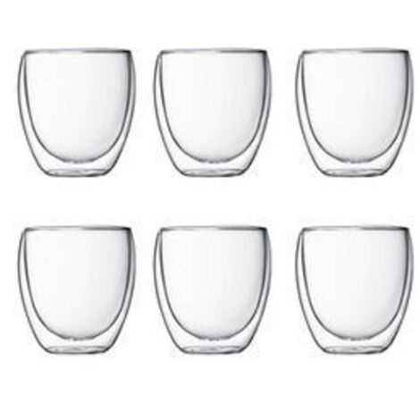 set de 6 vasos doble pared 25cl - pavina set - bodum - (1/3)
