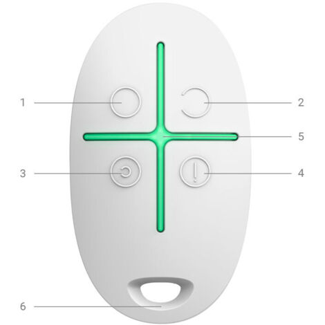 CONTROL REMOTO DE ALARMA AJAX AJ-SPACECONTROL-W SpaceControl