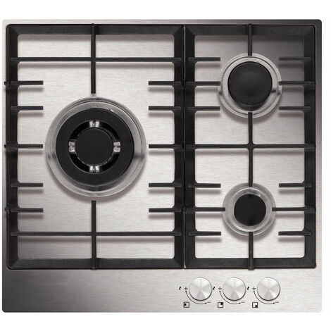 placa gas 60cm 3 fuegos inox - at635hix - airlux -