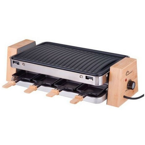 Parrilla raclette 8 personas 1500w + parrilla - 8388 - little balance -