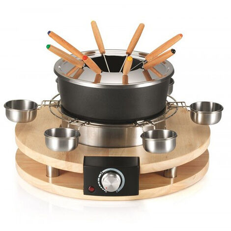 Service à Fondue -1300 W-8 Fourchettes-6 Coupelles Sauces-inox - Kitchenchef