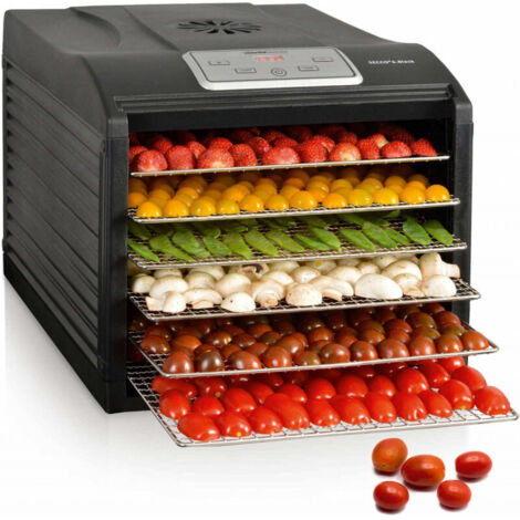 deshidratador frutas y verduras 6 bandejas 500w - SECCO 6 BLACK - Kitchen Chef - (1/3)