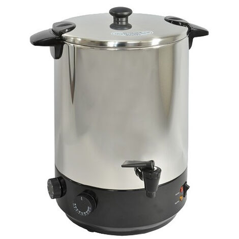 esterilizador eléctrico de acero inoxidable con grifo y temporizador 19l 1650w - zj-200td - kitchen chef -