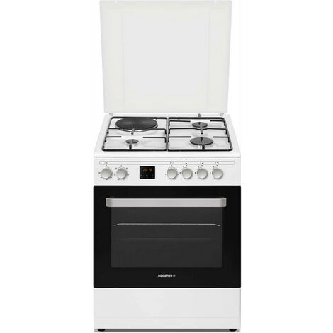 Cocina mixta 4 fuegos 60l blanca - rge660cmwe - rosieres - (1/2)