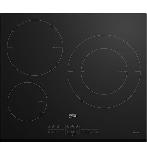 Placa de inducción 60cm 3 fuegos 7200w negra. - HII63200MTB - beko - (1/5)