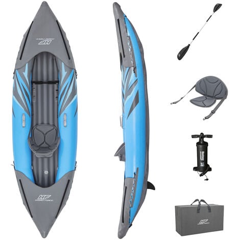Kayak Hinchable Outsunny 330x105x50 cm Azul