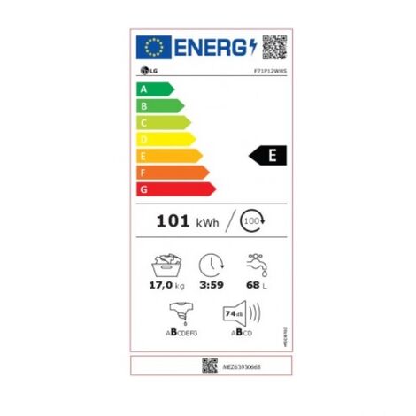 Lave-Linge Frontal LG 15kg - Modèle F51P12WH - Capacité