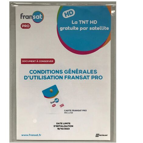 OPTEX FRANSAT Décodeur TNT Satellite HD Carte Viaccess FRANSAT PC7
