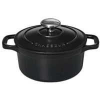 Cacerola redonda sublime de hierro fundido esmaltado negro 10cm - puc471001 - chasseur -