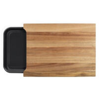Planche a découper - LIVOO - MES155 - Bois acacia FSC - 36,5 x 27,5 cm - Bac récupérateur amovible