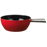 olla de fondue de hierro fundido rojo 24cm - 7324.0214 - stockli -