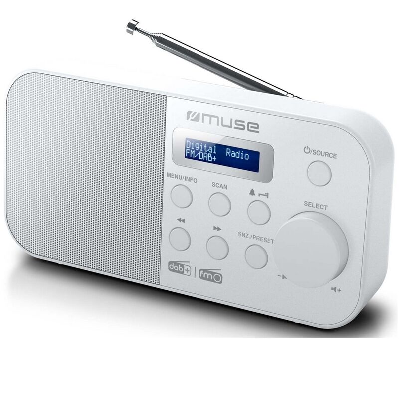 Weißes digitales tragbares - muse Radio - M-109DBW