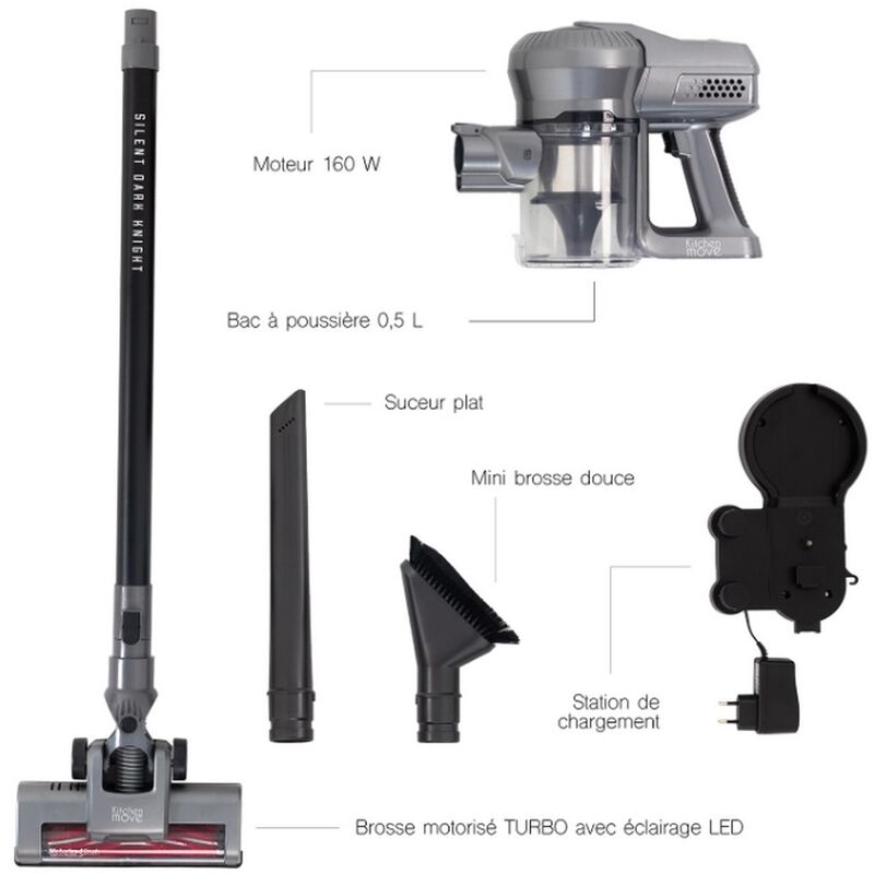 22,2 V Akku-Staubsauger 2-in-1 - Handsauger & Besen, Mit HEPA-Filter, Zyklonsystem, Für Haus & Auto