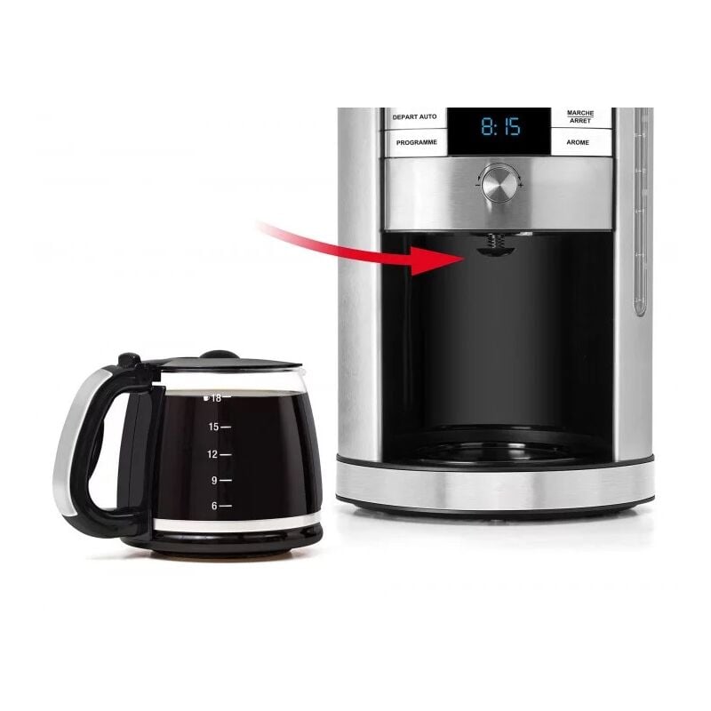 Filterkaffeemaschine für 18 Tassen, 950 - - bar Schwarz BCF550 & riviera W