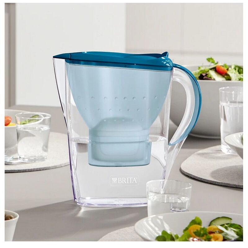 Brita Marella Blau 2,4 L Filterkanne mit Brita Maxtra + Pure