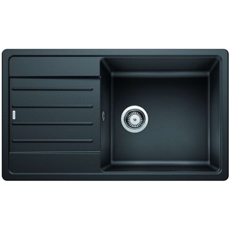 Einbauwaschbecken 86cm schwarz silgranit - Blanco - 526087