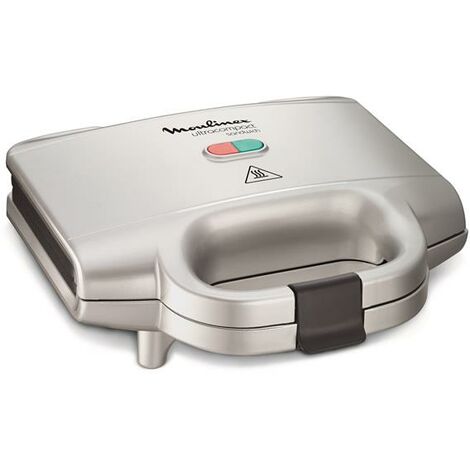 Grill Panini-700 W- Platten Antihaft-Beschichtung - Vertikale Aufbewahrung - Silber - Moulinex