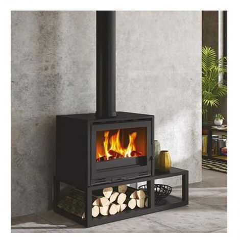 10-kw-holzofen aus schwarzem gusseisen - Godin - 411109NOIR