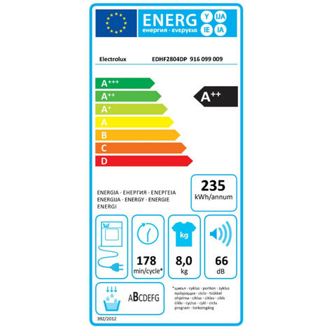 Wäschetrockner-wärmepumpe mit kondensator 60 cm 8 kg - Electrolux - edhf2804dp