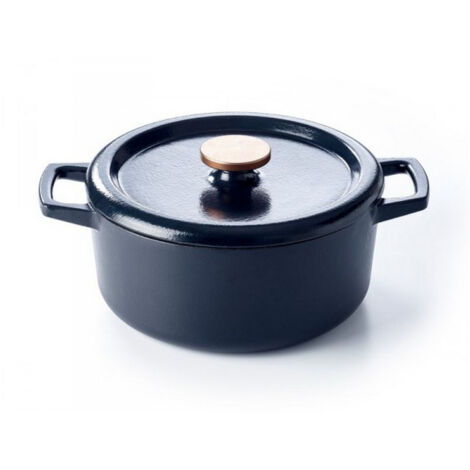 Runde auflaufform aus emailliertem gusseisen 26 cm schwarz - Beka - 15141264 (1/6)