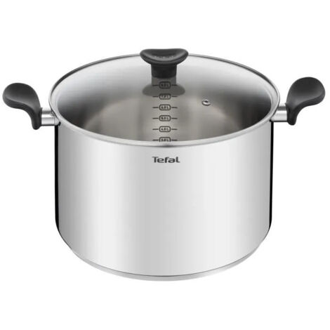 28cm topf aus edelstahl + glasdeckel - Tefal - e3086404 (1/3)