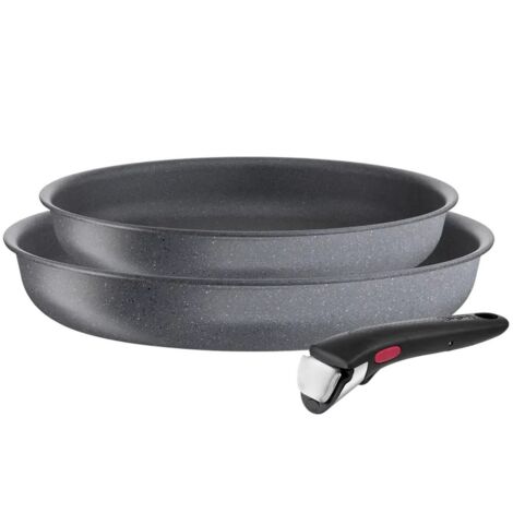 Set mit 2 antihaftbeschichteten bratpfannen 22/26 cm + griff - Tefal - L3969202 (1/3)