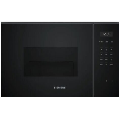 Mikrowelle. 38 cm. 900 w (1,20 kw grillleistung). Feuchtigkeitsregulierung. Weißes display. Schwarz. - Siemens - BE555LMB1