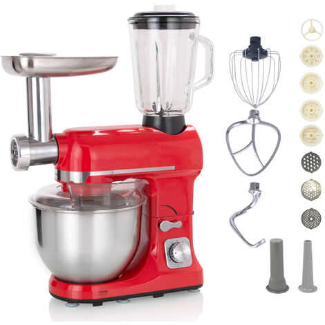 Multifunktionsroboter 5l 1000w rot mit zerhacker und 1,5l glasmixer - Robby - ROBIMIX ROUGE