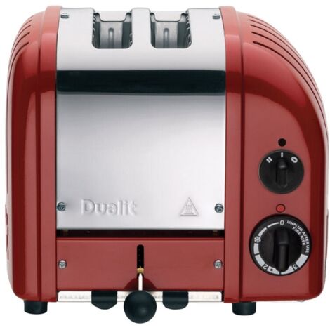 Dualit 27031 New Generation Vario Toaster – 2-Schlitz, Rot, Aus London, Pro-Heat-Heizelemente, Manuelle Steuerung, Einstellbare Füße – Für Perfekten Toast, Langlebig, Profi-Qualität