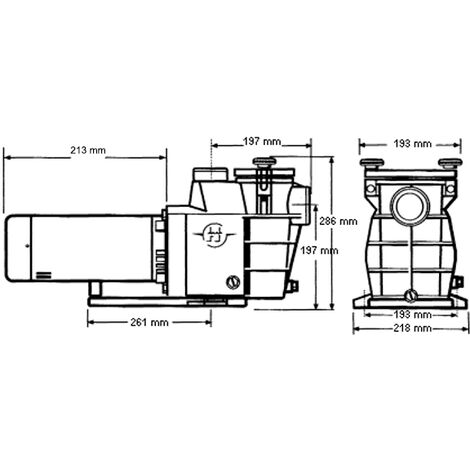 Filterpumpe 0,75 ps, 11 m3/h mono - Hayward - sp2808xe111