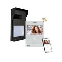 Soul video-gegensprechanlage-set für 1 anruf mit schwarzem wlan-monitor - Evicom - GS5110/ART4W/L