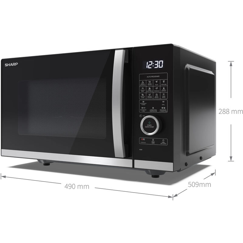 Sharp r-742inw forno a microonde con grill capacita` 25 litri potenza 900 w  6 programmi display digitale silver