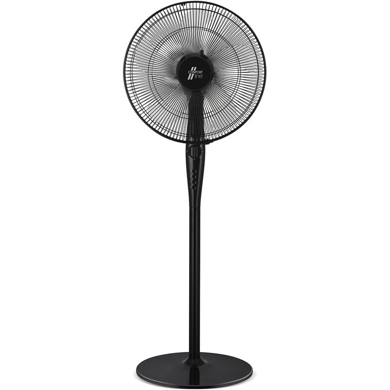 Domair Ventilatore da tavolo, 30 cm, nero, 5 pale, griglia