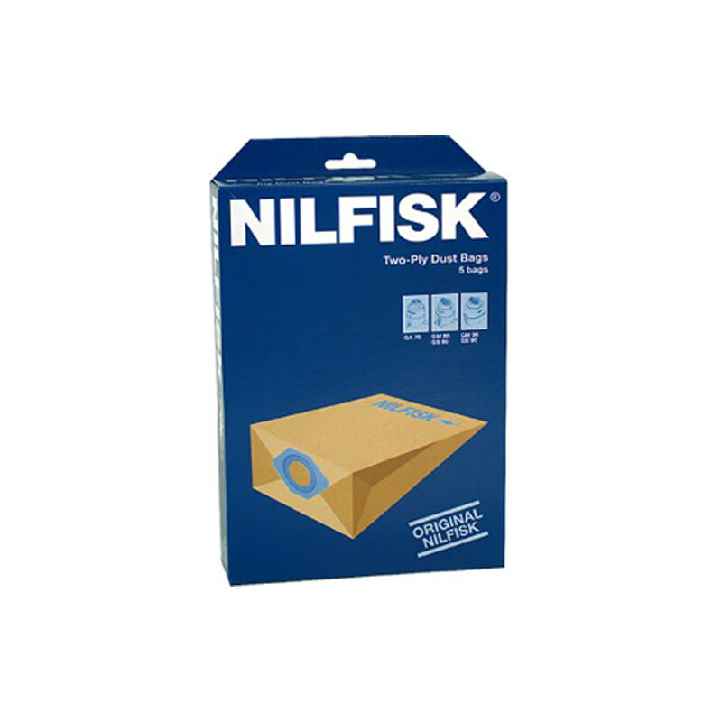 Nilfisk 82095000 Set di 5 sacchetti per aspirapolvere in carta 