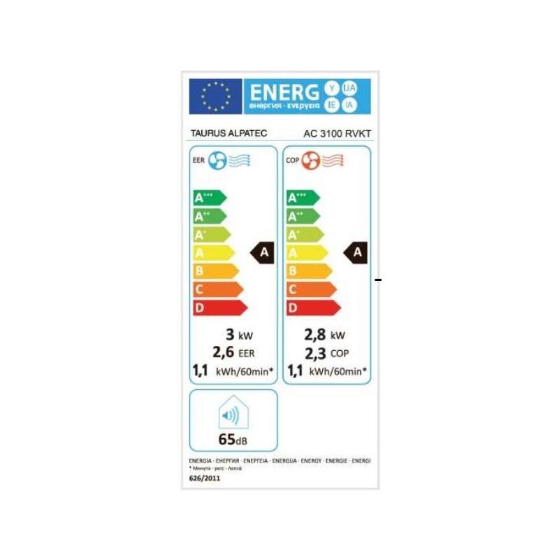 Climatiseur mobile réversible 3000w 30m2 avec kit fenêtre - ac3100rvkt  TAURUS ALPATEC Pas Cher 