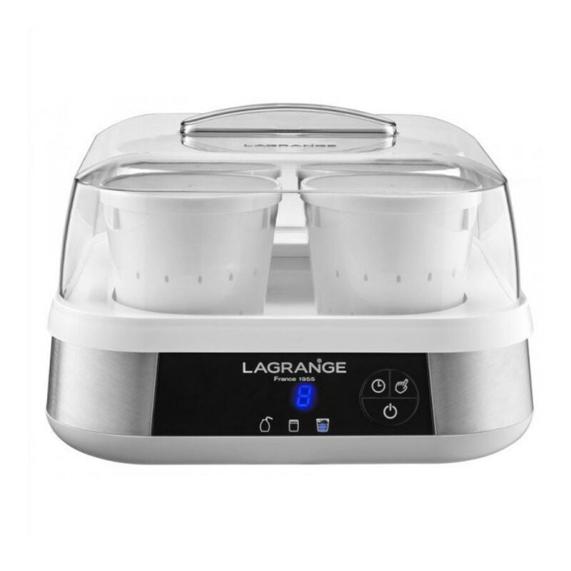 Lacor - 69345 - Yogurtiera HerA Supersillenciosa, Ideale per fare Kefir e Yogurt  Greco, Contiene Timer 48 ore, Schermo LED, Capacità: 1L, Ø 16.8 x 18.8 cm,  Bianco : : Casa e cucina