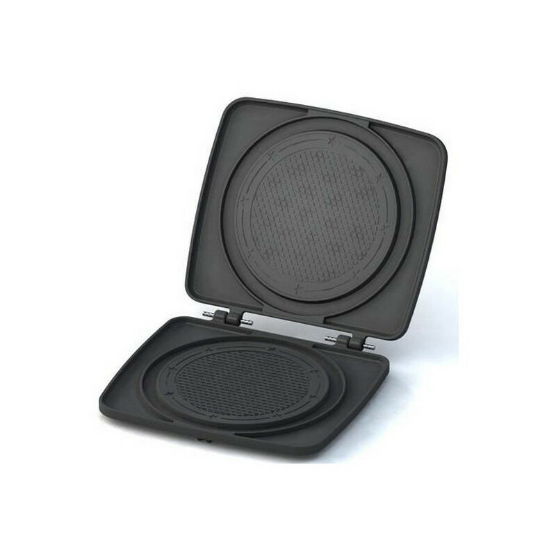 De'Longhi MultiGrill Easy DLSK155 - Piastre per waffle a contatto, 2 piastre antiaderenti per waffle 270 x 140 mm, lavabili in lavastoviglie, colore: Nero
